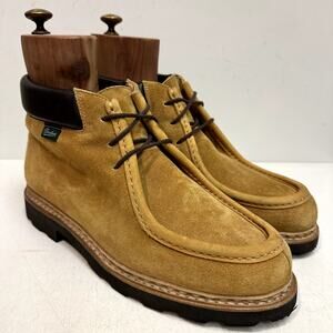 NWOT Paraboot x J. Crew Milly Marche Derby Boots Roughout Suede Tan 43 F US 10 D